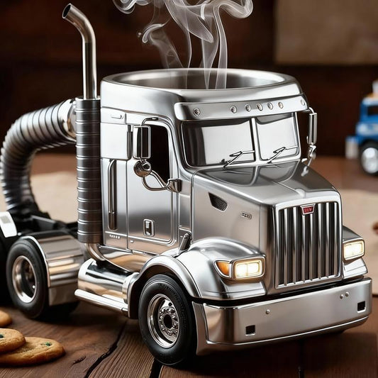 Handcrafted Semi-Truck Coffee Mug - Durable & Unique Truck-Shaped Cup for Coffee Lovers