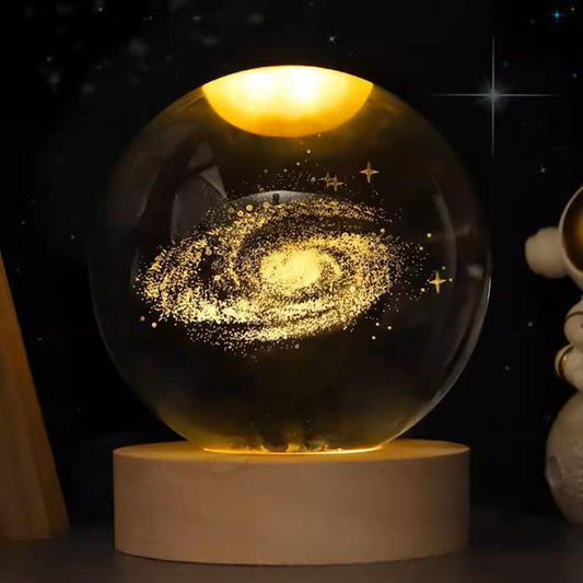 Stunning 6Cm Solar System Crystal Ball - Ideal Gift for Birthdays & Christmas, Cosmic Galaxy Decor for Any Room