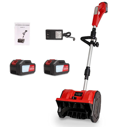 Powerful Cordless Snow Shovel DK388-01 - 21V, 12-Inch, Foldable with Adjustable Handle & Quick Charger - Perfect New Year Gift!