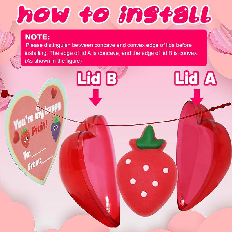 28 Pack Valentine’s Day Cards with Adorable Mochi Squishy Toys - Perfect Heart Gift Box for Kids, Classroom Exchanges, School Parties, and Valentine Basket Stuffers!