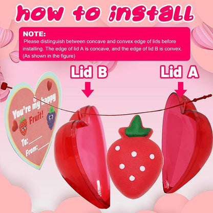 28 Pack Valentine’s Day Cards with Adorable Mochi Squishy Toys - Perfect Heart Gift Box for Kids, Classroom Exchanges, School Parties, and Valentine Basket Stuffers!