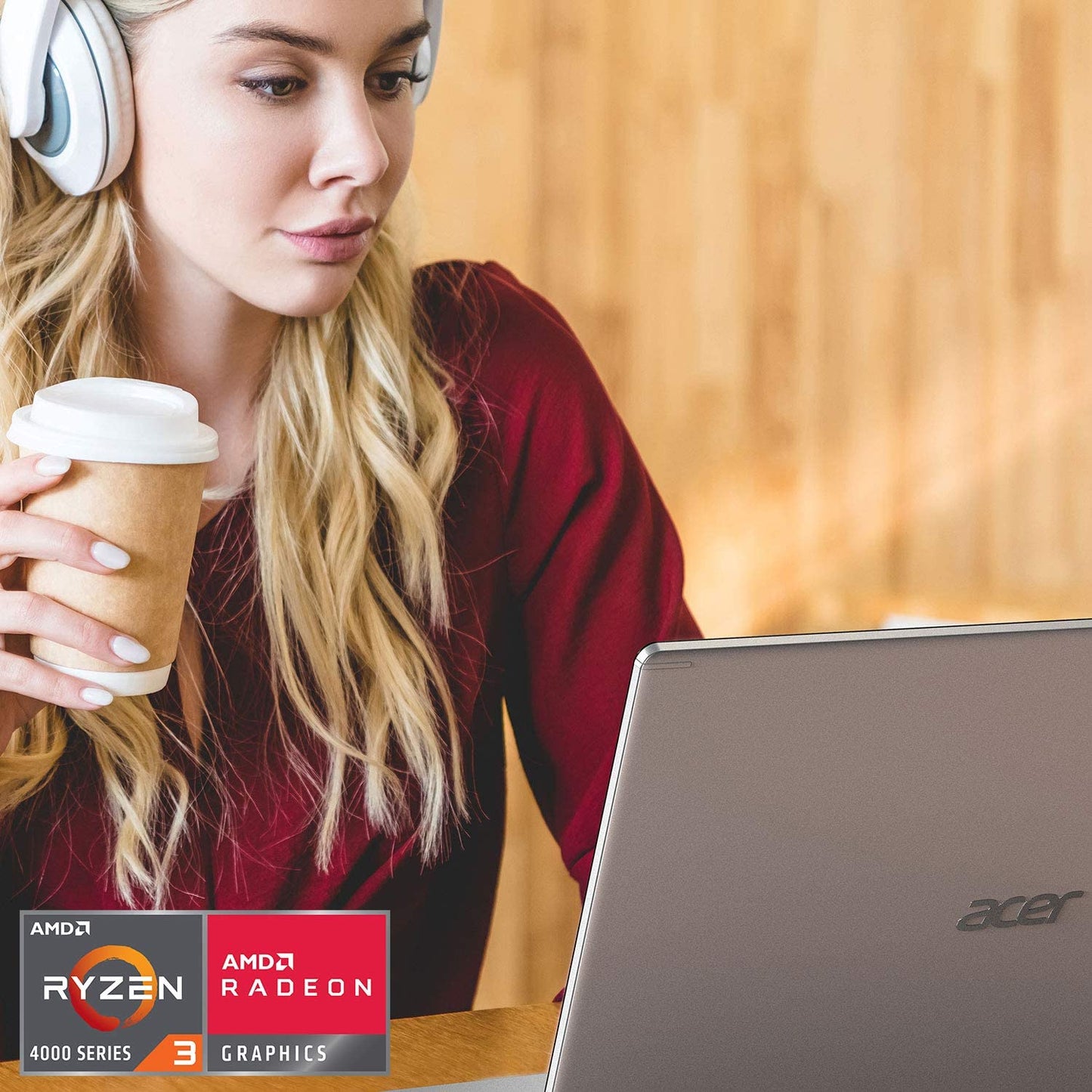 Aspire 5 A515-44-R93G - 15.6" Full HD Laptop with AMD Ryzen 3, 4GB RAM, 128GB SSD, Backlit Keyboard & Fingerprint Reader - Windows 10 S