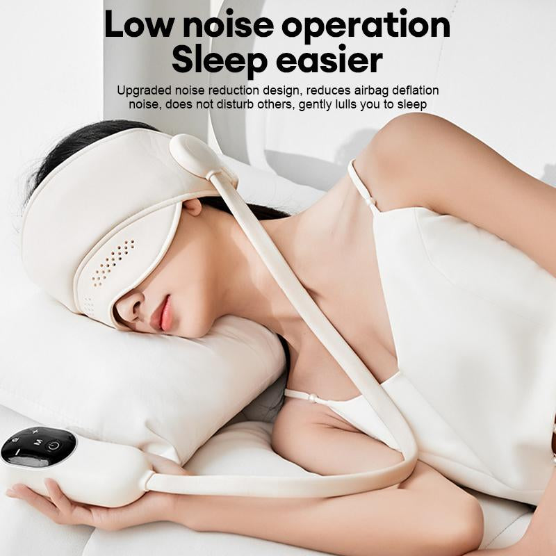 Relax & Relieve: Electric Head and Eye Massager with Heat & Airbags - Ultimate Migraine Relief Gift!