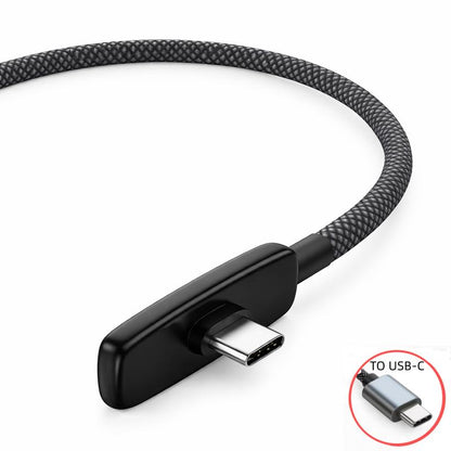 67W Fast Charging Right Angle USB C Cable - Heavy Duty Braided Type C to Type C PD PPS 100W 6A for Samsung, Android Phones, Tablets & Laptops - No Hand Blocking Design