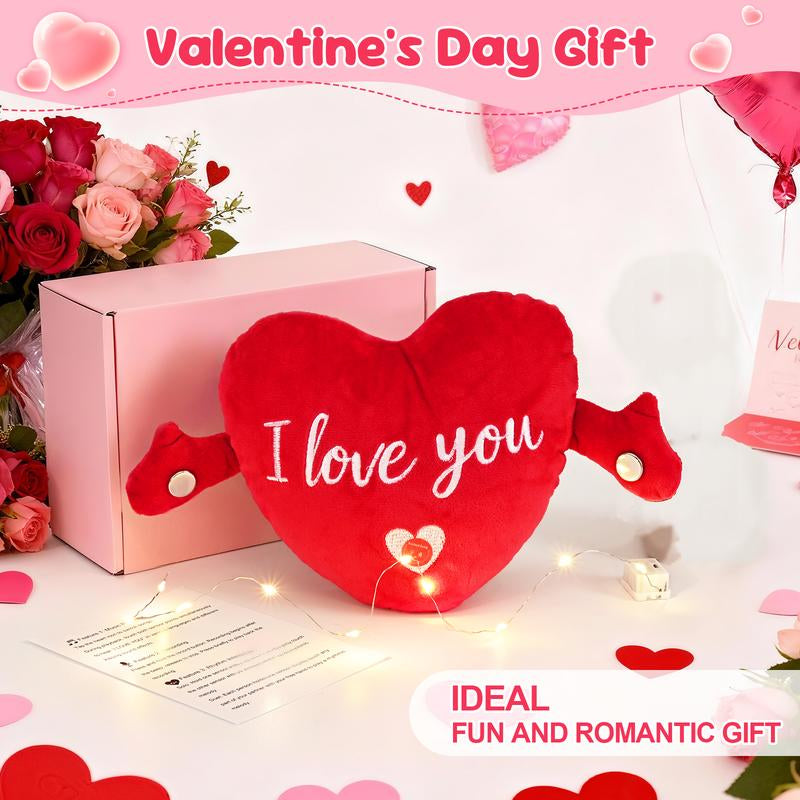 Heartfelt Interactive Music Plush Toy - Perfect Valentine's Day Gift with I Love You Recording in Multiple Languages - Romantic Decor for Couples, Moms, Wives, Girlfriends & Friends