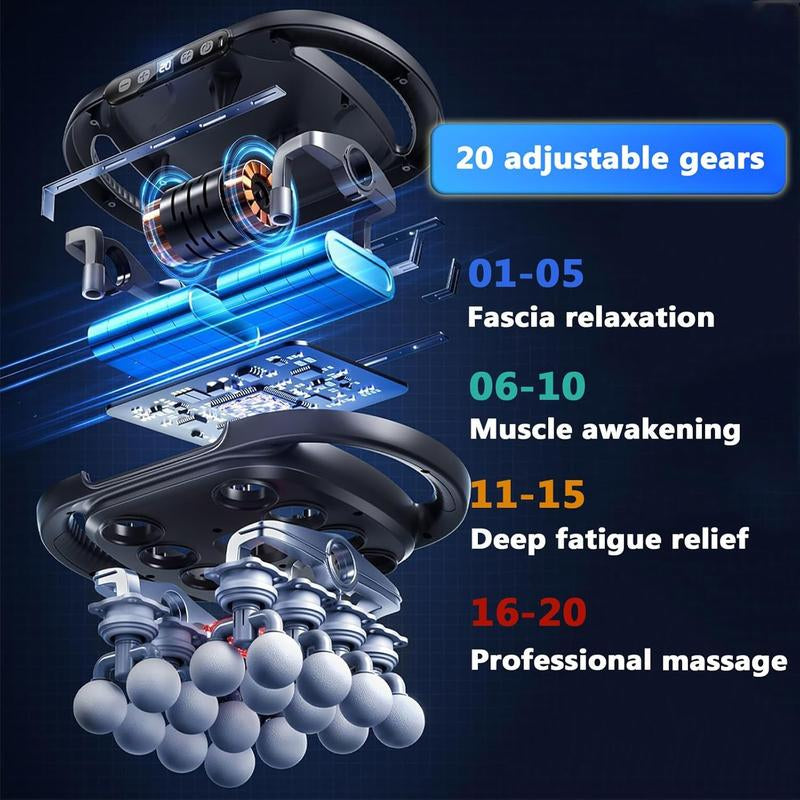 16-Head Deep Tissue Massage Gun - Cordless Full Body Massager for Men & Women - Perfect Gift for Relaxation & Muscle Relief