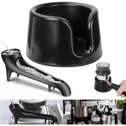 Premium Coffee Tamper Base for Espresso Machines ES601/ES701 - Anti-Slip Handheld Portafilter with Convenient Water Tank Access Funnel