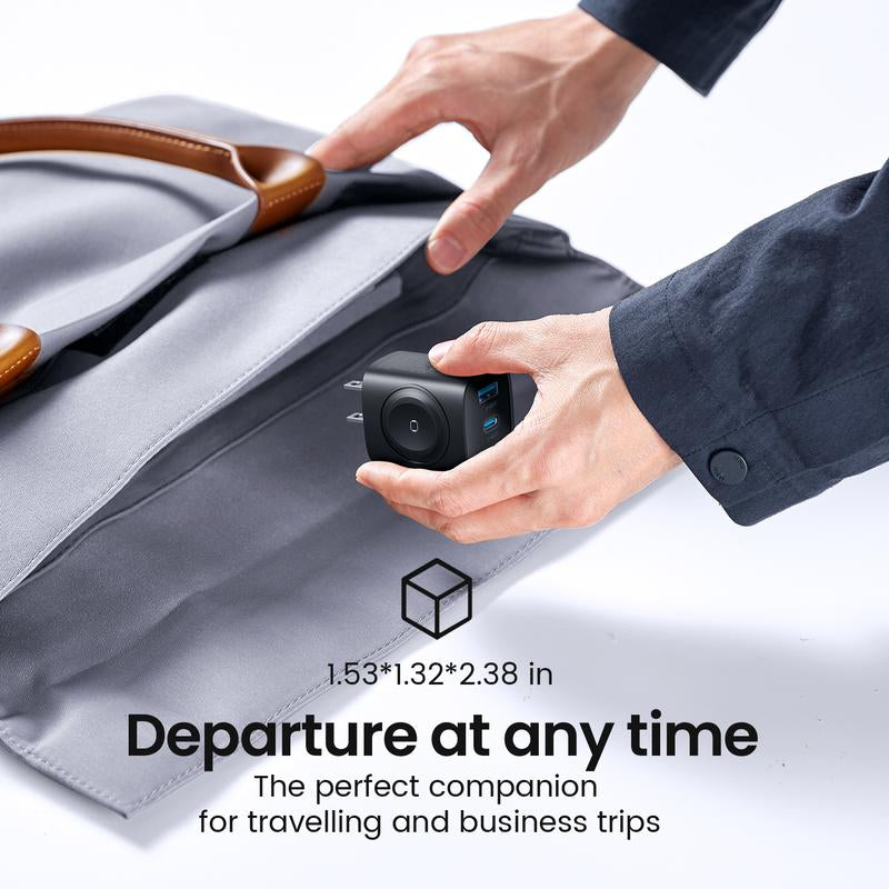 20W 3-In-1 Fast Wireless Charger for Apple Watch, iPhone 17/16/15 Pro Max, iPad, AirPods & Galaxy Series - Magnetic Dual-Port PD Charger