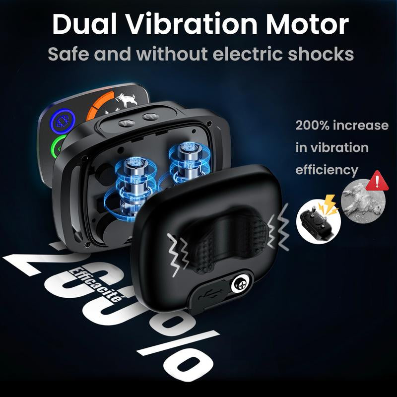 Smart Rechargeable Dog Bark Collar - 6 Sensitivity Levels, Waterproof Anti-Barking Solution for All Dog Sizes