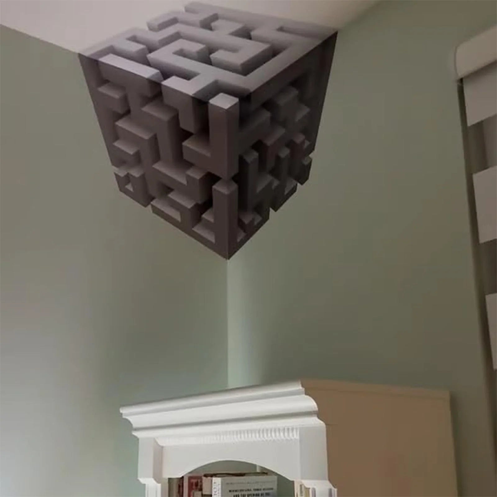 Transform Your Space with a Mind-Bending 3D Maze Wall Decal - Easy Peel & Stick Optical Illusion Art!