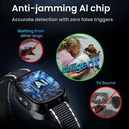 Smart Rechargeable Dog Bark Collar - 6 Sensitivity Levels, Waterproof Anti-Barking Solution for All Dog Sizes