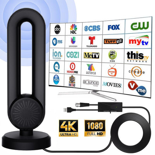 Indoor HD TV Antenna for Smart TVs - Strong Magnetic Base, Easy Installation, Long Range Reception for Local Channels