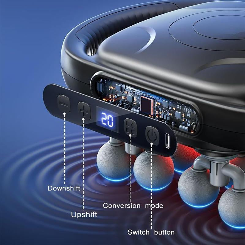 16-Head Deep Tissue Massage Gun - Cordless Full Body Massager for Men & Women - Perfect Gift for Relaxation & Muscle Relief