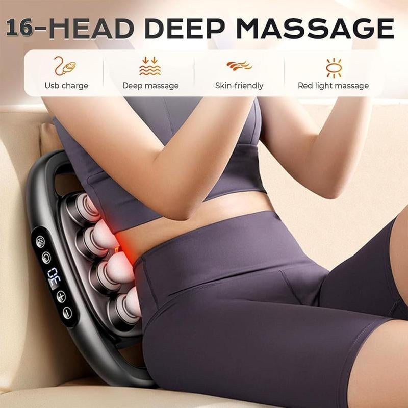 16-Head Deep Tissue Massage Gun - Cordless Full Body Massager for Men & Women - Perfect Gift for Relaxation & Muscle Relief