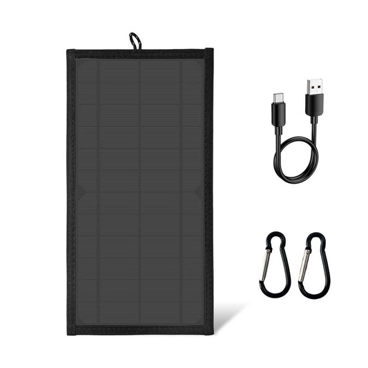 High-Efficiency 10W Portable Solar Panel with Dual USB/Type-C Fast Charging - Perfect for Outdoor Adventures and Camping!