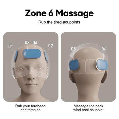Relax & Relieve: Electric Head and Eye Massager with Heat & Airbags - Ultimate Migraine Relief Gift!