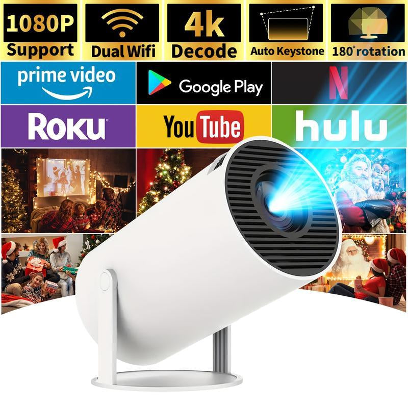 Elevate Your Home Entertainment with the Hy300Pro 4K Smart Projector – Portable, WiFi 6, Bluetooth 5.0, and 180° Rotation!