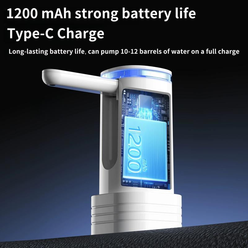 Revolutionize Your Hydration with Our Portable USB Electric Water Pump for 5 Gallon Bottles - Perfect for Home, Office, Camping & More (Sleek Black Design)